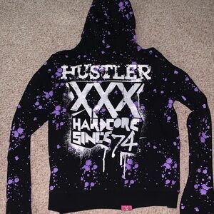 Vintage - Hustler Hollywood Black and Purple Galaxy Jacket